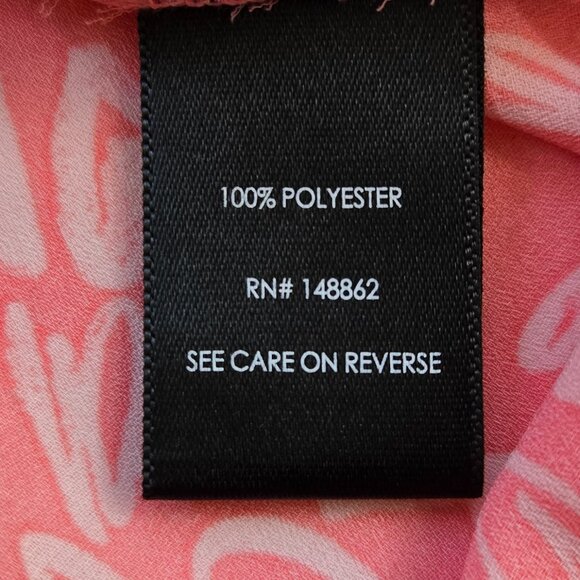 76-3 Torrid Pink Peach Heart Harper ¾ sleeve blouse top Size 1 (14/16) - Picture 9 of 10